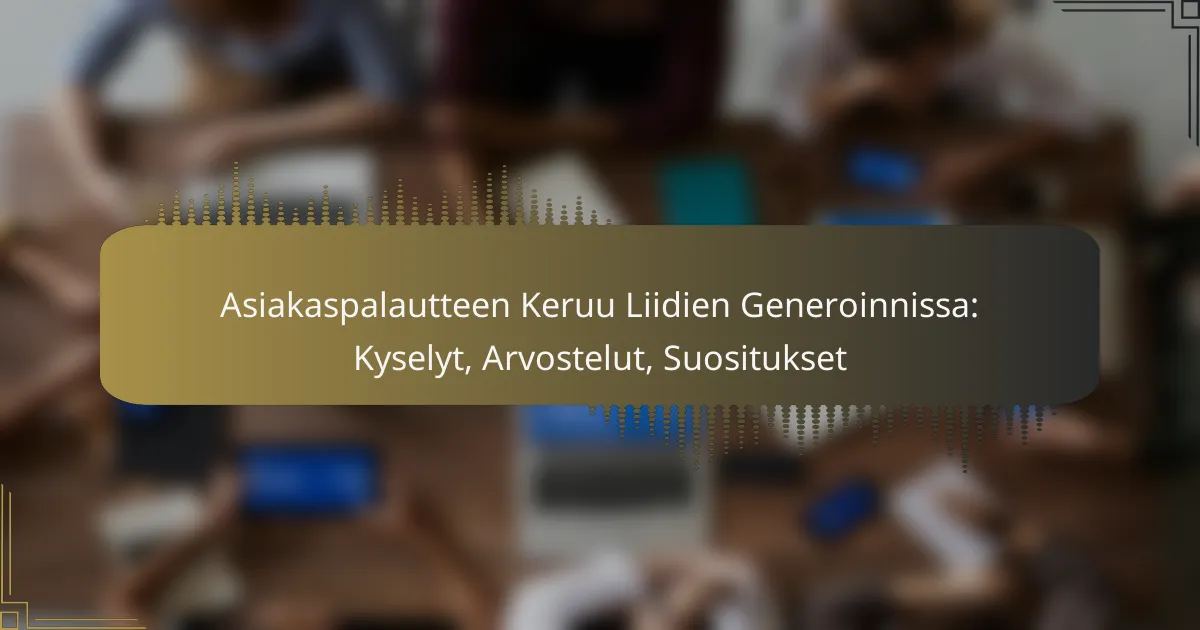 Asiakaspalautteen Keruu Liidien Generoinnissa: Kyselyt, Arvostelut, Suositukset
