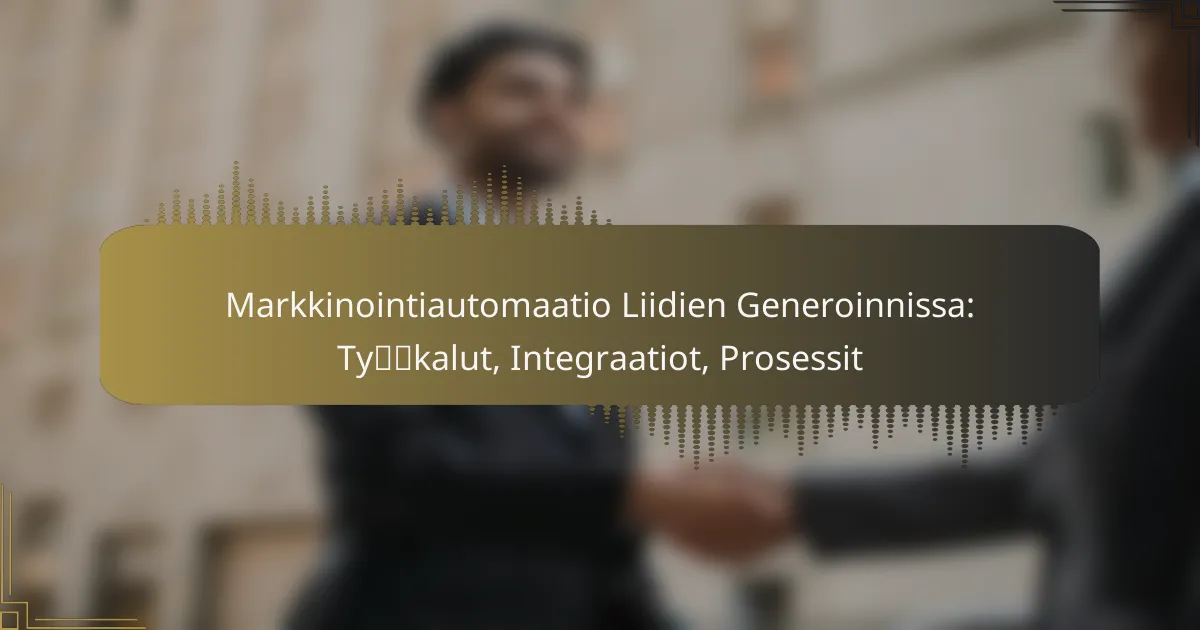 Markkinointiautomaatio Liidien Generoinnissa: Työkalut, Integraatiot, Prosessit
